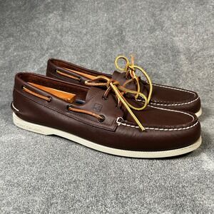 Sperry Top-Sider Authentic Original Brown Leather Boat Shoes Mens 15M New